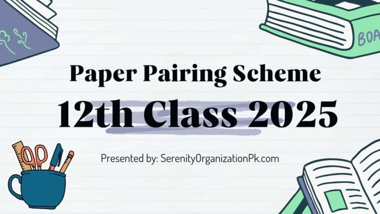 12th Class All Subjects Pairing Scheme 2024-25 Punjab Board