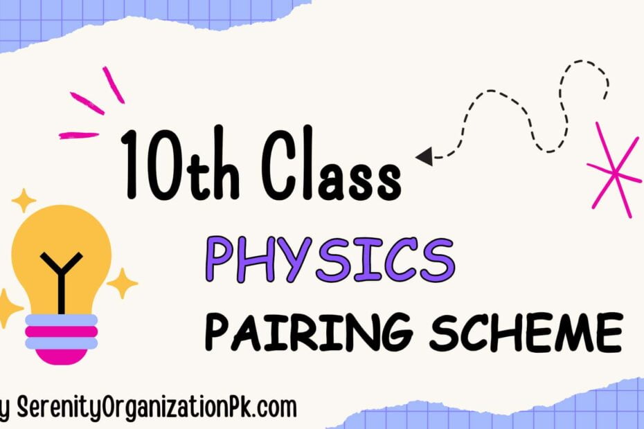 10th Class Physics Paper Pairing Scheme 2024-25 Punjab Board